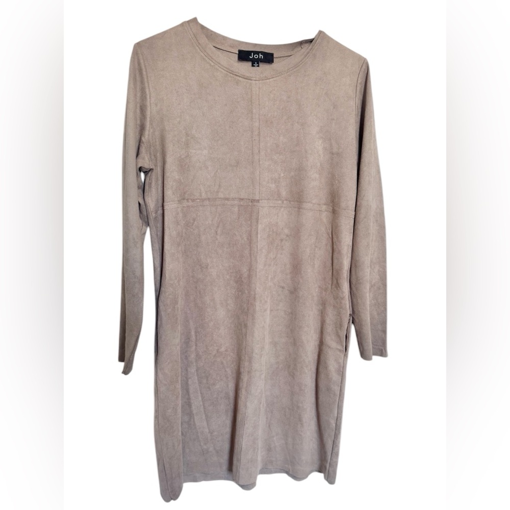 JOH Faux Suede Tunic Size S Lagenlook Boho Western